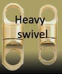 Heady duty brass swivel. Swivel having a test strength up to 300lb.