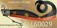 Osprey swimbaits with a lead fish head. Swimbaits with single and trailing treble hook