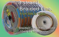 8 strand braided line in continous coil. 100mtrs braided line x 10 spools for a continous 1000m combo