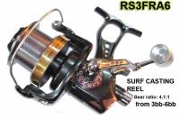 Osprey Surf casting reels with front and rear drag. Surf casting reels with Stainlless bb