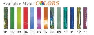 Range of mylar color  for propeller head trolling lure