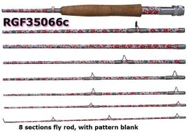 8 sections Osprey high carbon fly rods . Fly rods with pattern blank. Fly rods from #3~#12