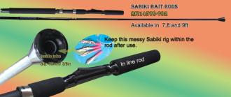 Sabiki rods to prevent the sabiki rig from entanglement. Sabiki rod special design to keep the sabiki in place after use.