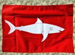 Marko shark capture flag   height :31cm/12in . Width :44cm/17in